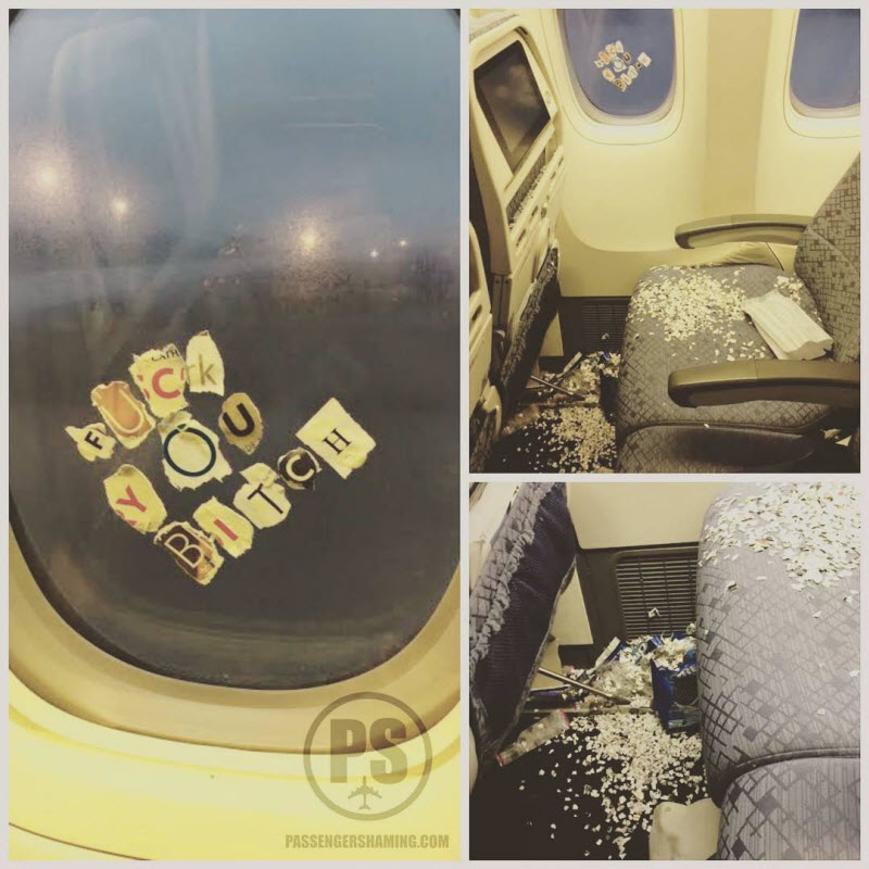 Американская стюардесса делится в инстаграме фотографиями самых отвратительных пассажиров