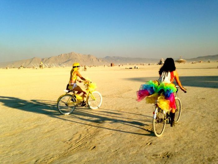 Люди и их костюмы на фестивале Burning Man 201