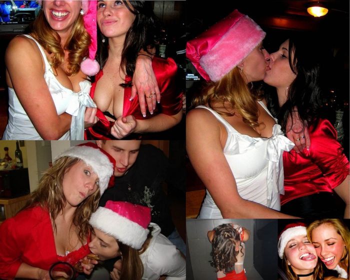 Девушки отмечают Новый Год
