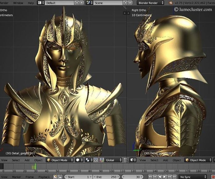 Крутые доспехи, напечатанные на 3D-принтере