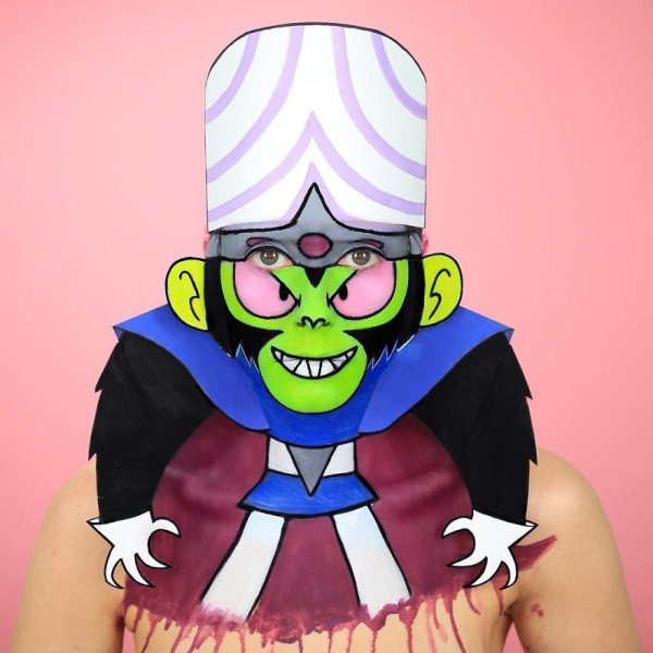 Рисунки персонажей из мультфильмов на теле