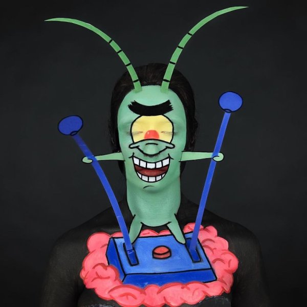 Рисунки персонажей из мультфильмов на теле