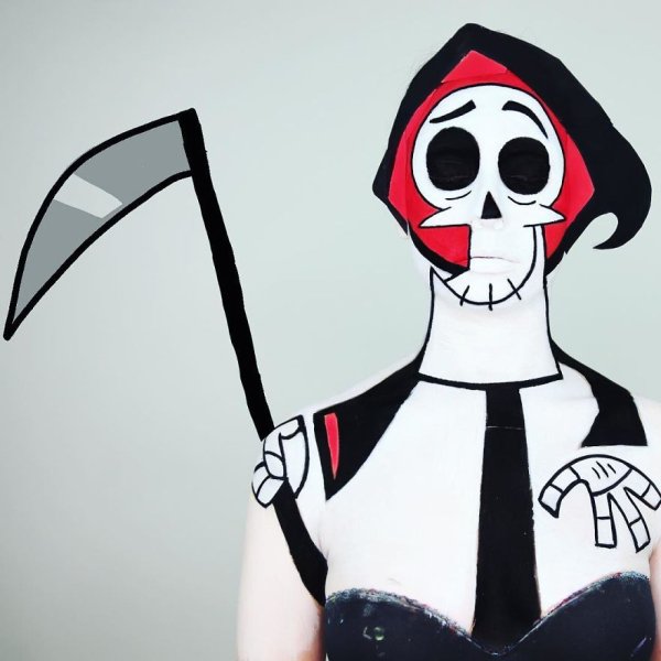 Рисунки персонажей из мультфильмов на теле