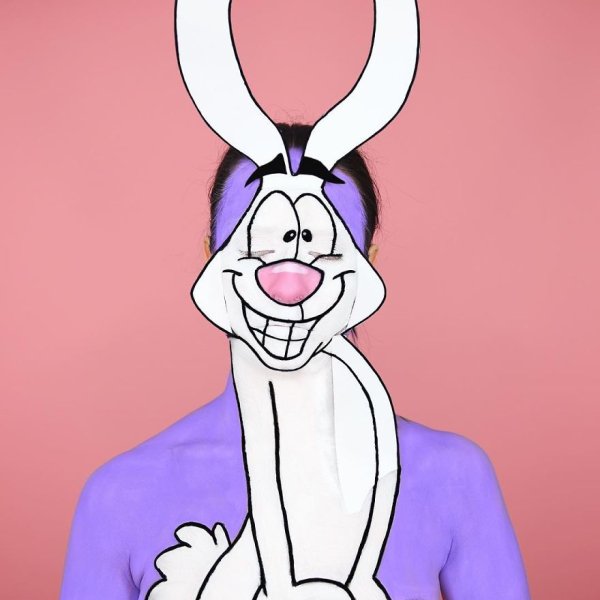 Рисунки персонажей из мультфильмов на теле