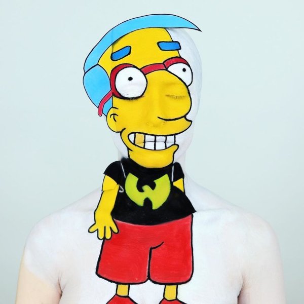 Рисунки персонажей из мультфильмов на теле