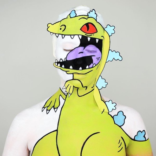 Рисунки персонажей из мультфильмов на теле