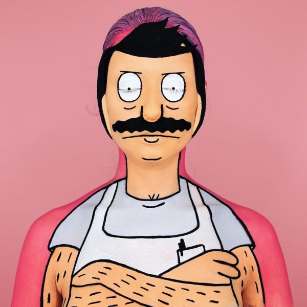 Рисунки персонажей из мультфильмов на теле