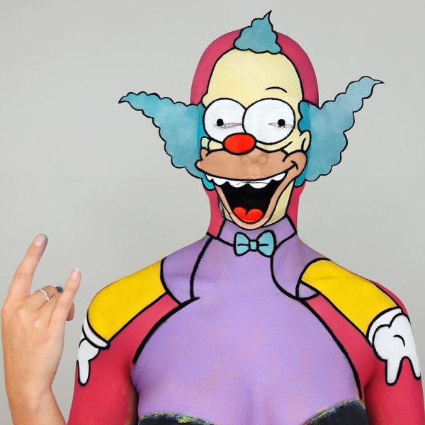 Рисунки персонажей из мультфильмов на теле