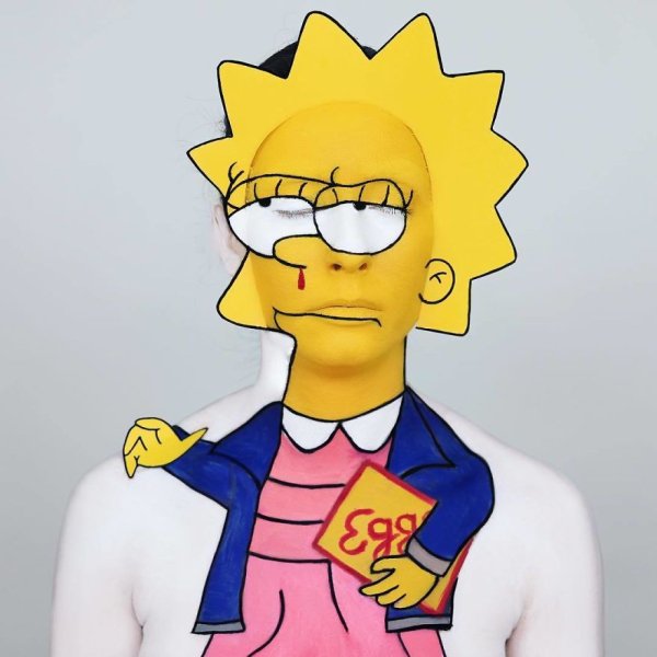 Рисунки персонажей из мультфильмов на теле