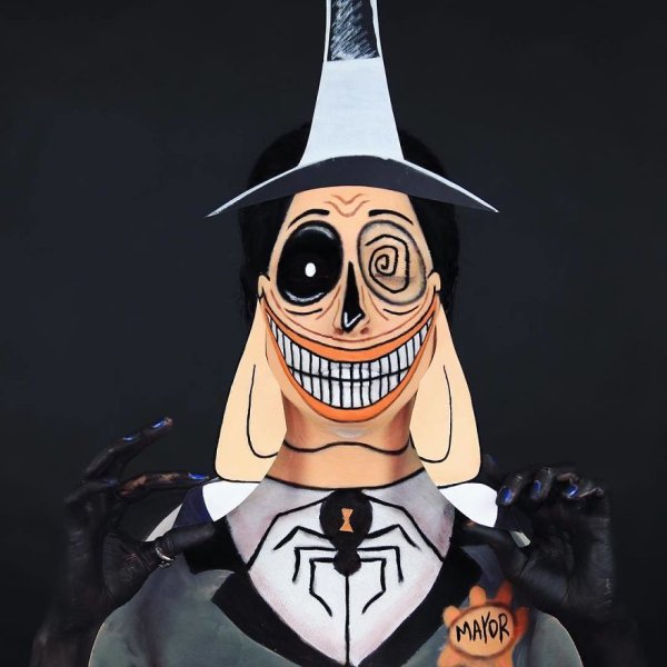 Рисунки персонажей из мультфильмов на теле