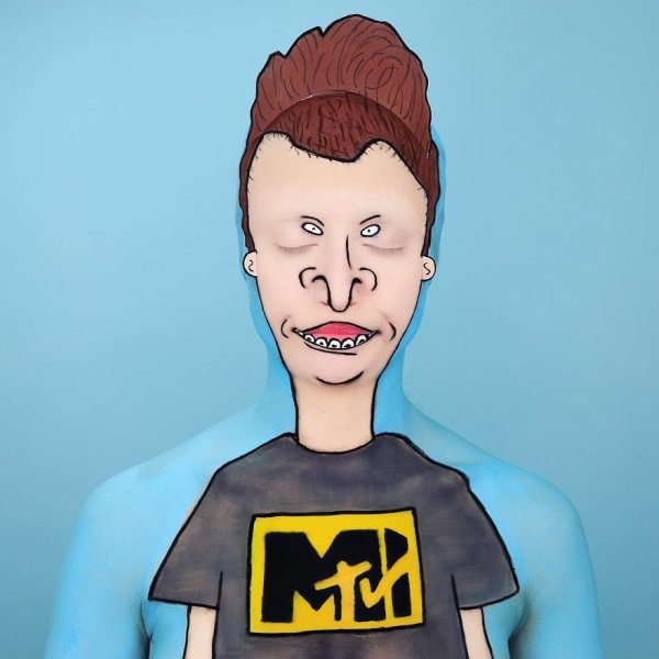 Рисунки персонажей из мультфильмов на теле