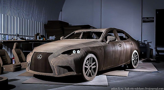 Как сделать настоящий Lexus из картона