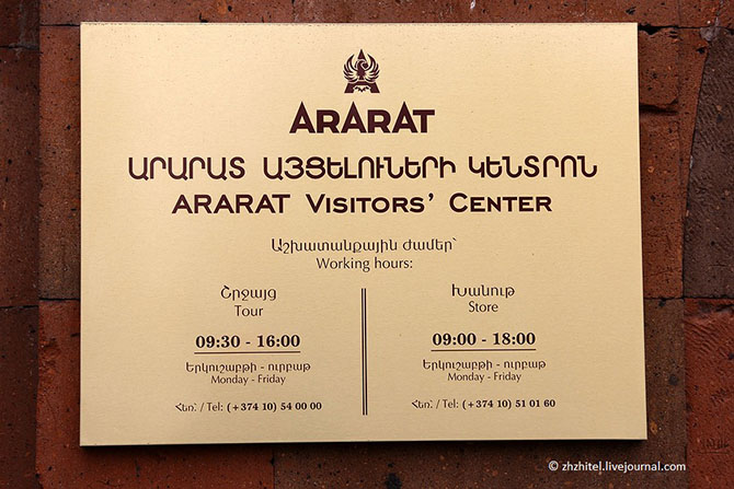 Экскурсия на коньячный завод в Ереване