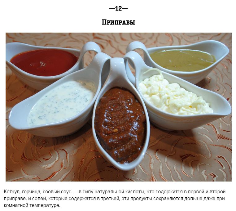 Продукты, которые нельзя хранить в холодильнике