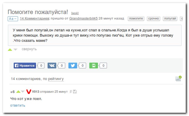 Смешные комментарии из социальных сетей