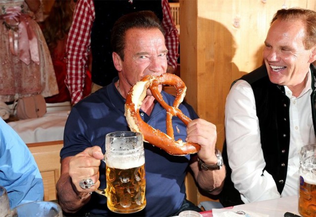 Арнольд Шварценеггер на фестивале Октоберфест