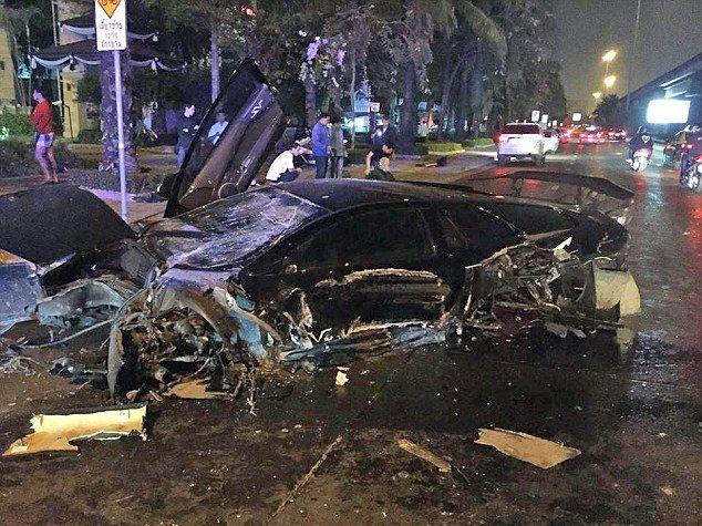 Водитель поседел, разбив в хлам Lamborghini своего друга