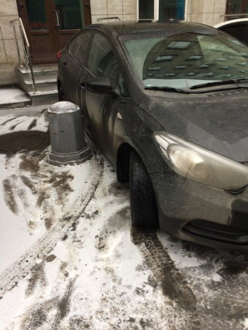 Креативное наказание за неправильную парковку в Питере