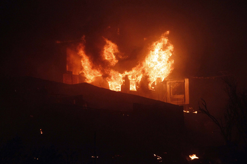 Рекордный пожар в Вальпараисо