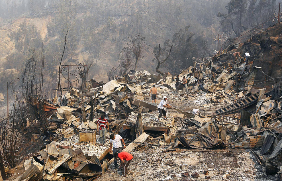 Рекордный пожар в Вальпараисо