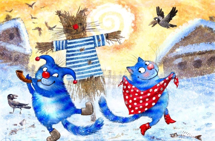 Синие мурлыки от российской художницы