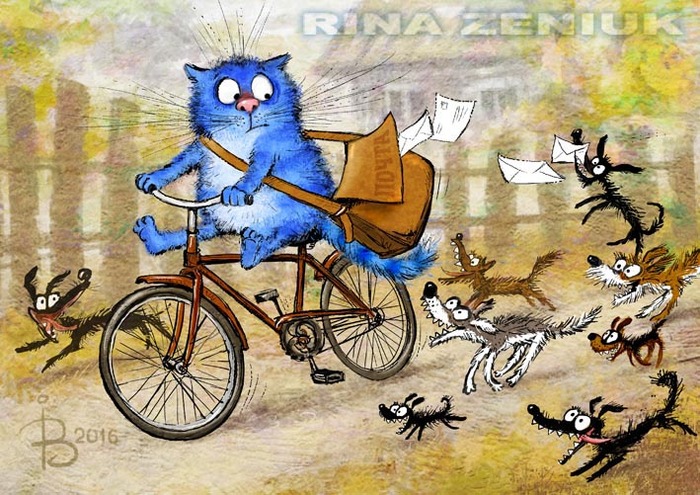 Синие мурлыки от российской художницы