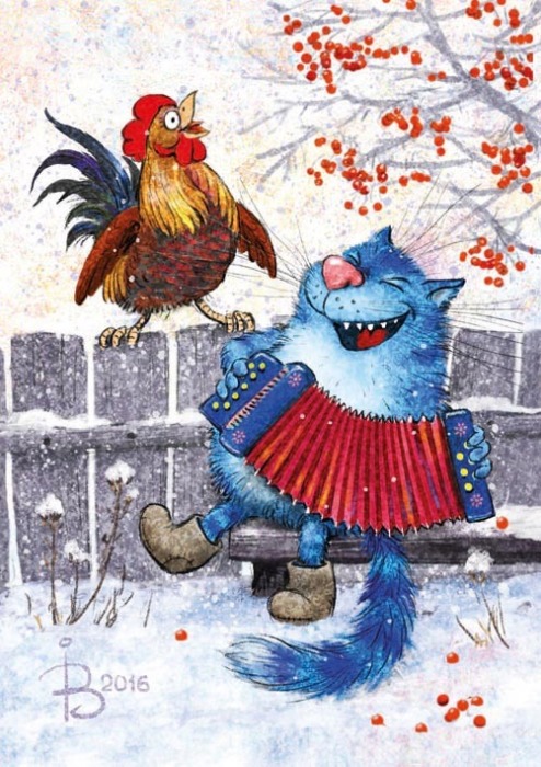 Синие мурлыки от российской художницы