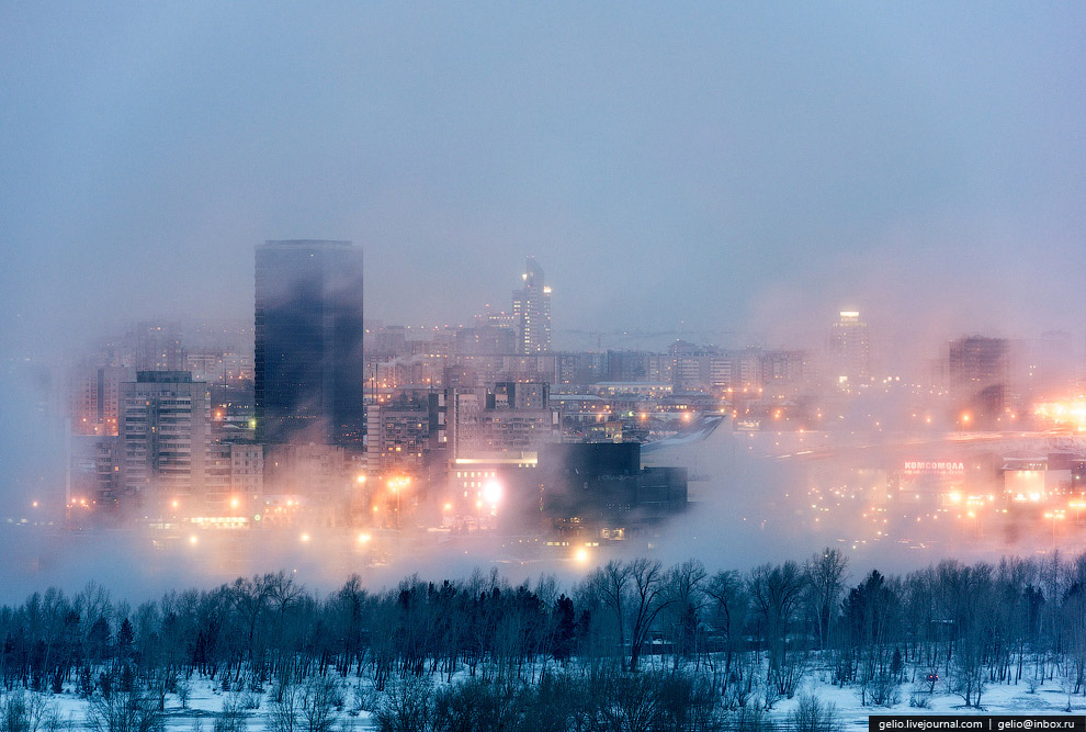 Зимний Красноярск