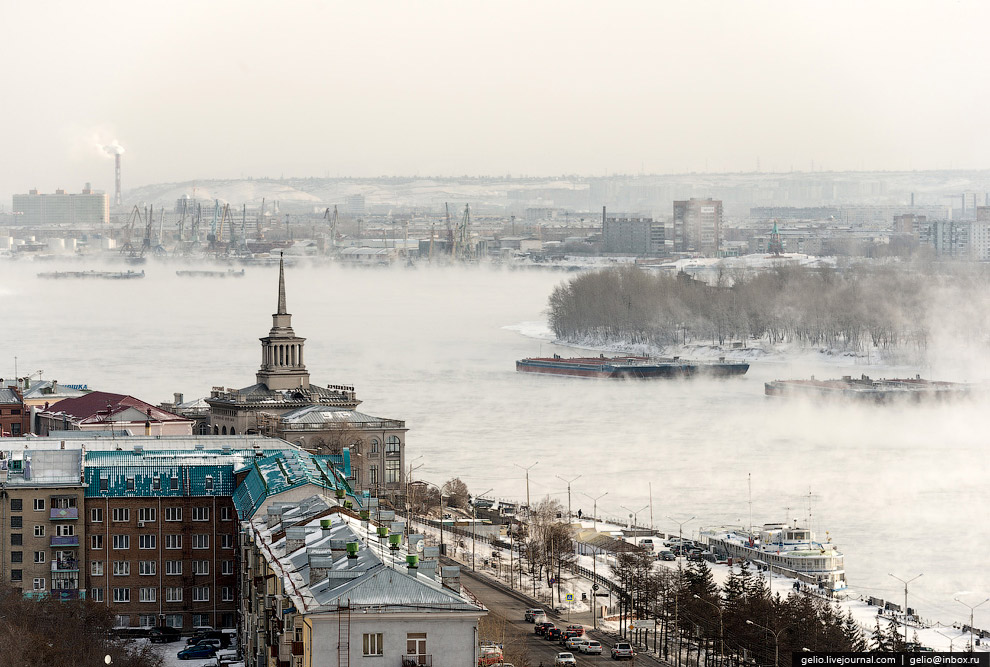Зимний Красноярск