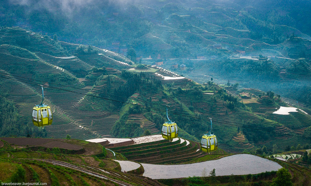 Рисовые террасы в Лонгшень Рисовые террасы в Лонгшень