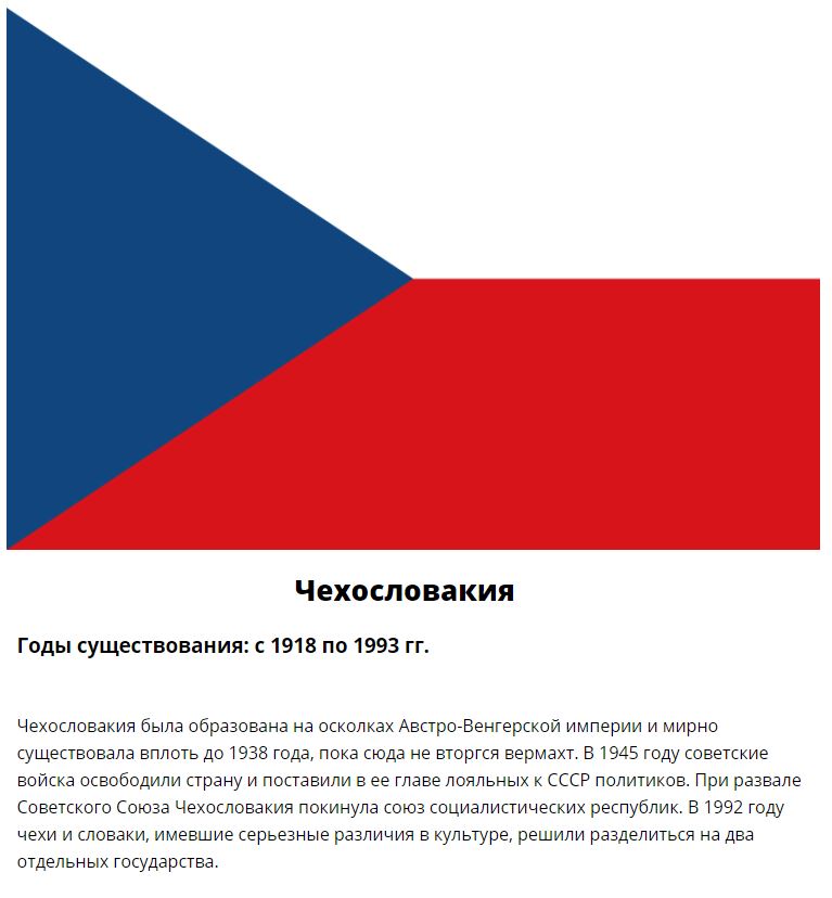 Страны, которые исчезли в 20 веке