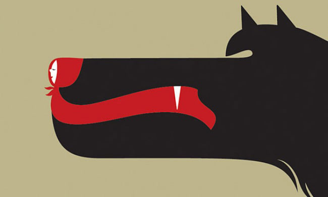 Красная Шапочка в пересказе (5 фото)