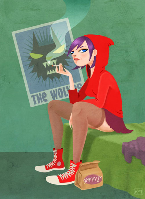 Красная Шапочка в пересказе (5 фото)