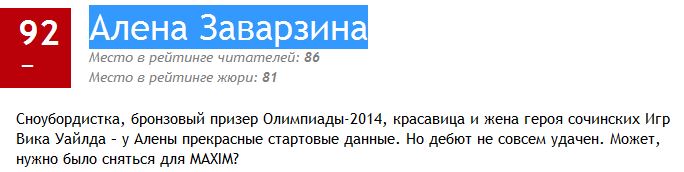 100 самых сексуальных женщин России 2014