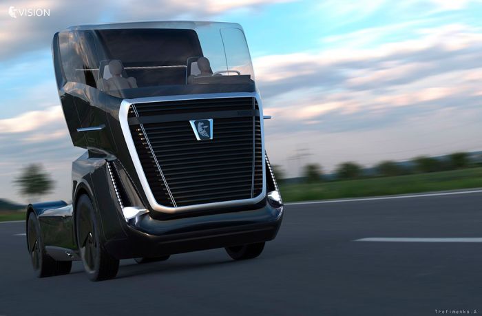 Футуристичный концепт «КамАЗа» от дизайнера Артема Трофименко