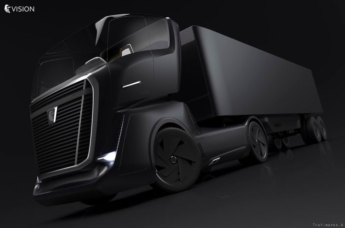 Футуристичный концепт «КамАЗа» от дизайнера Артема Трофименко