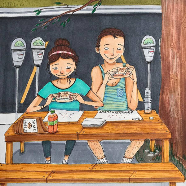 Отношения и супружеская жизнь в рисунках Аманды Олеандер