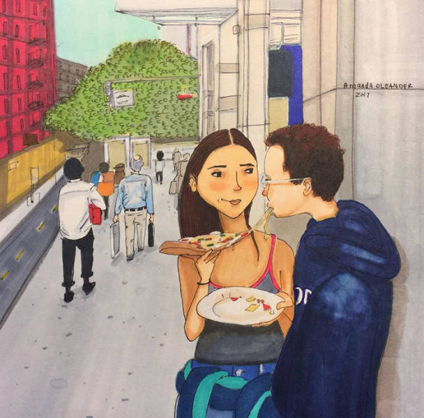 Отношения и супружеская жизнь в рисунках Аманды Олеандер