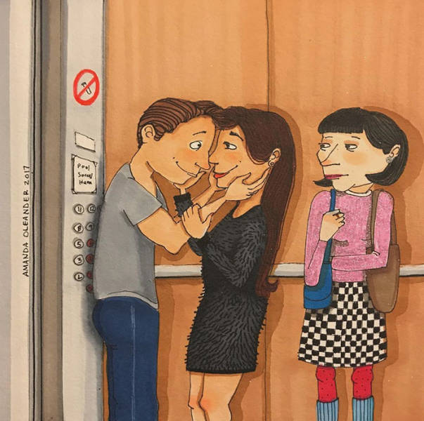 Отношения и супружеская жизнь в рисунках Аманды Олеандер