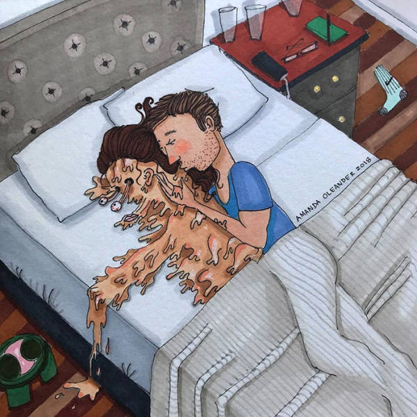 Отношения и супружеская жизнь в рисунках Аманды Олеандер