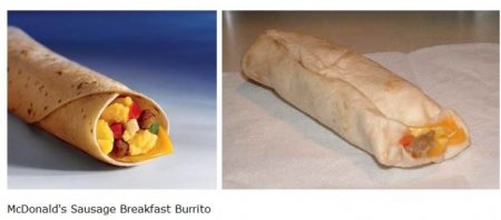 Фастфуд в рекламе и в жизни