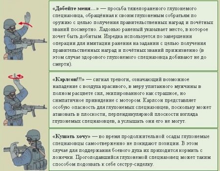 Секретные жесты спецназа