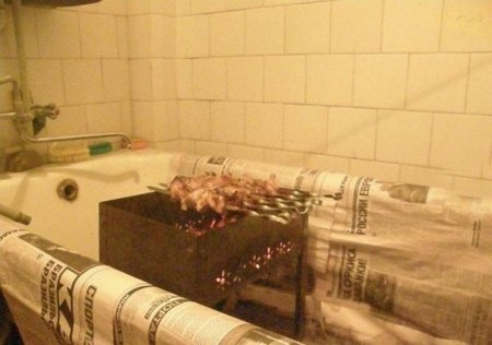 Шашлык не выходя из квартиры