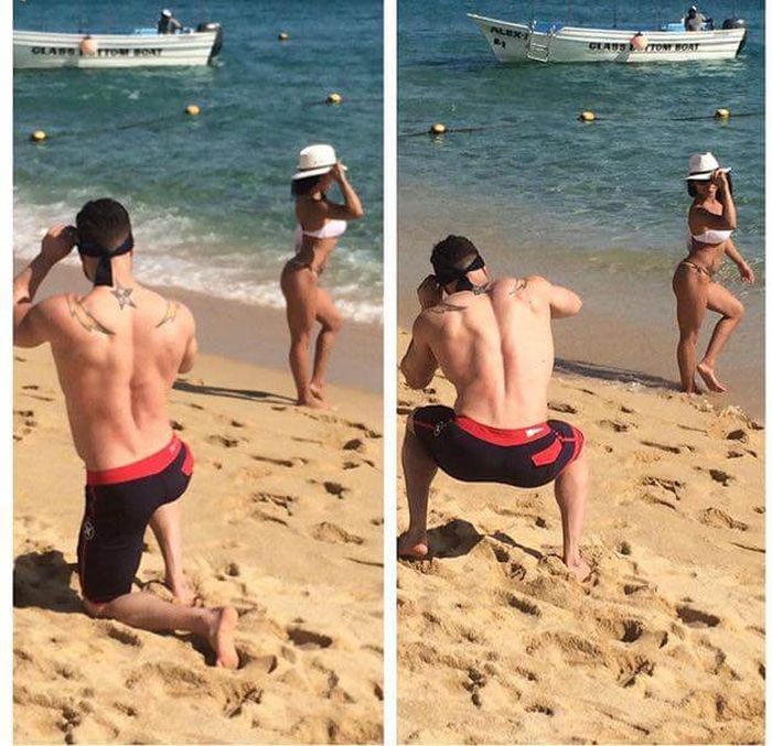 Парни фотографируют своих девушек для Instagram