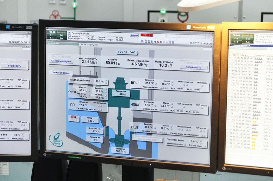 Запуск гидроагрегата на Лесогорской ГЭС