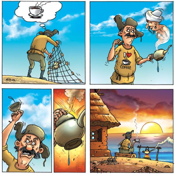 Веселые комиксы по мотивам сказок