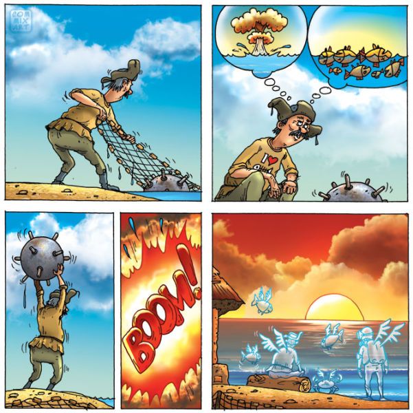 Веселые комиксы по мотивам сказок