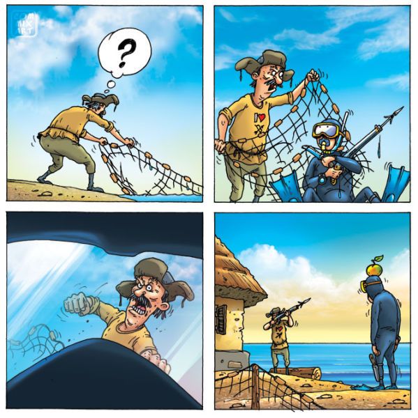 Веселые комиксы по мотивам сказок