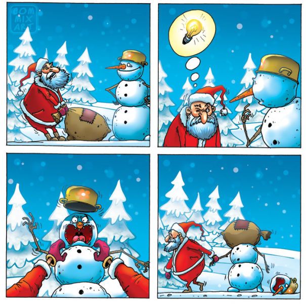 Веселые комиксы по мотивам сказок