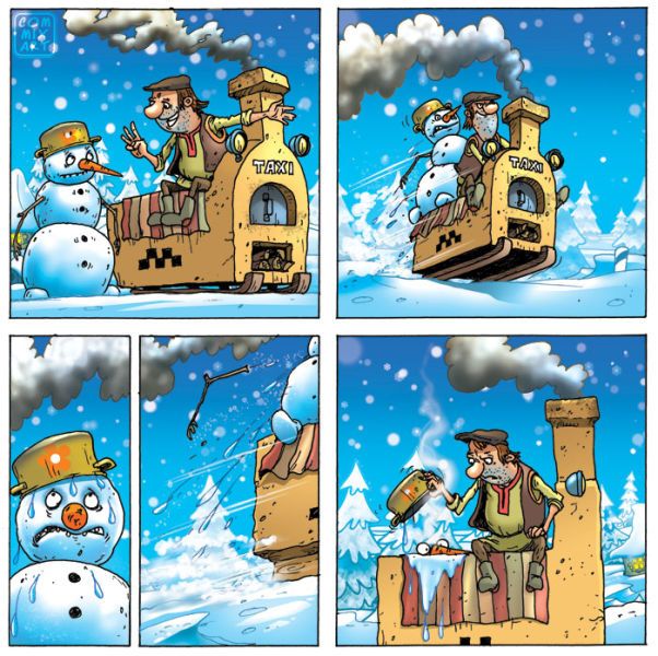 Веселые комиксы по мотивам сказок